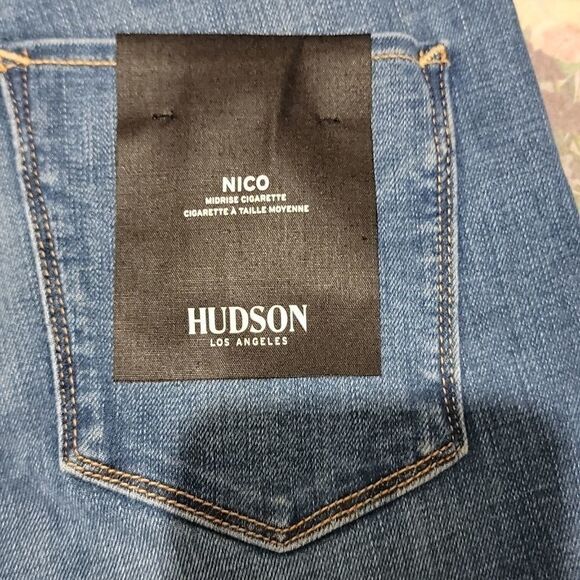 Hudson Nico Mid Rise Cigarette Slim Straight Leg Kick Hem Ankle Jeans Size 24 - Picture 10 of 11